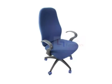 Flamingo Highback swivel & tilt chair with gas lift- Fabric-Blue/Burgundy/Black